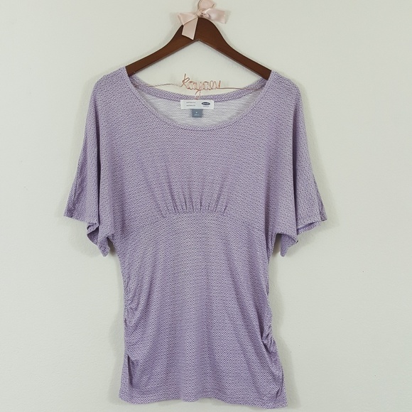 Old Navy Tops - Old Navy Maternity Purple & White Print Top